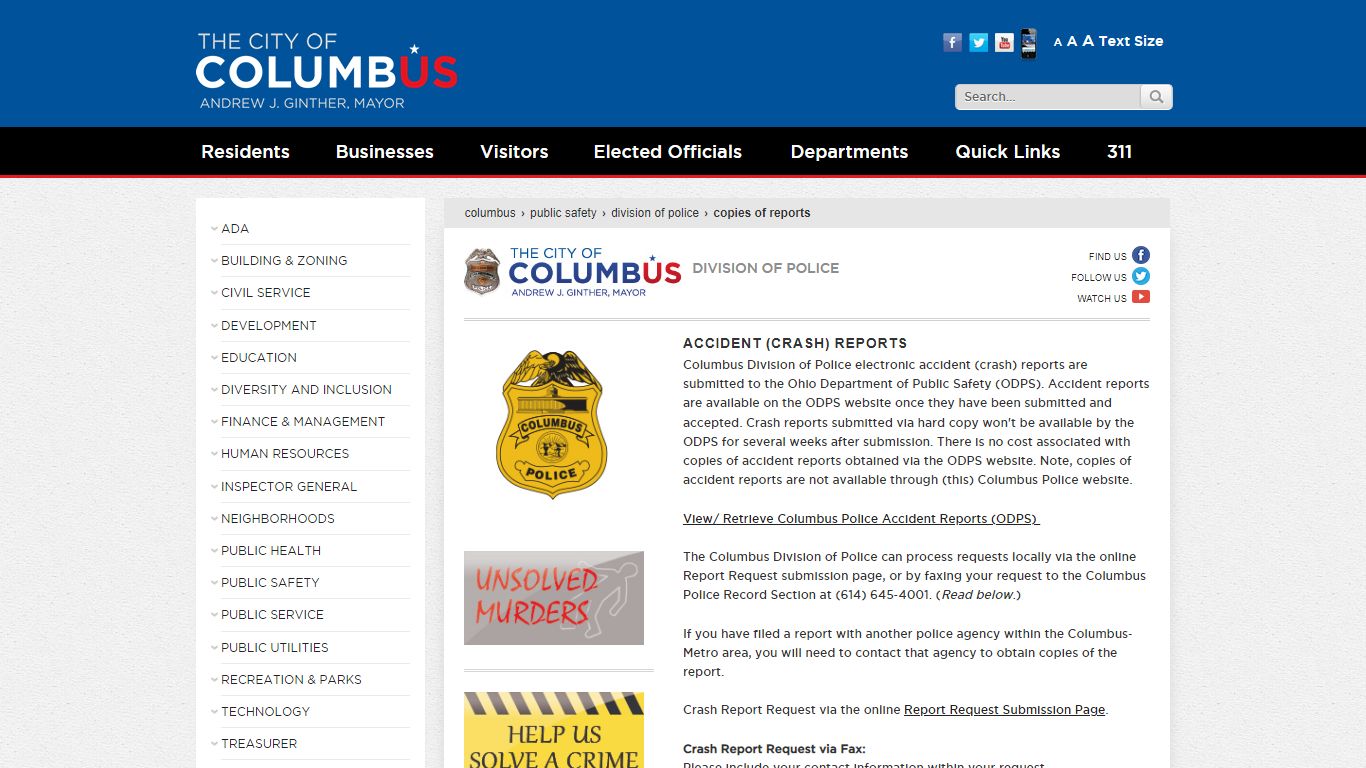 Copies of Reports - Columbus